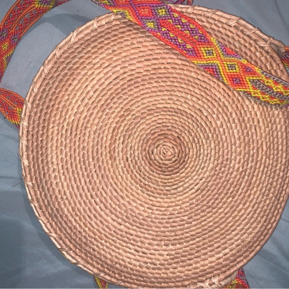 MEXICAN HANDMADE STRAW BEACH PURSE FROM PUERTO VALLARTA - Picture 2 of 6